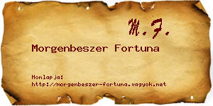 Morgenbeszer Fortuna névjegykártya